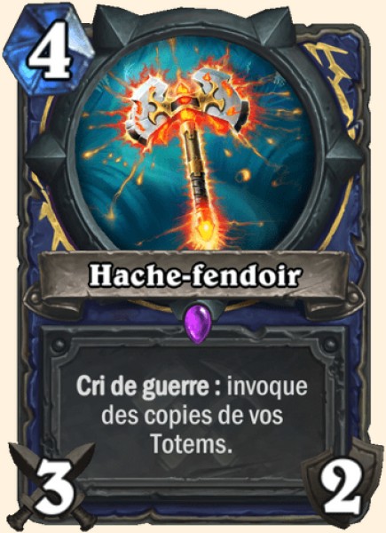 Hache-fendoir carte Hearhstone