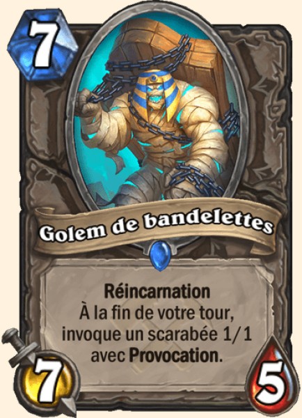 Golem enrubanne  carte Hearhstone