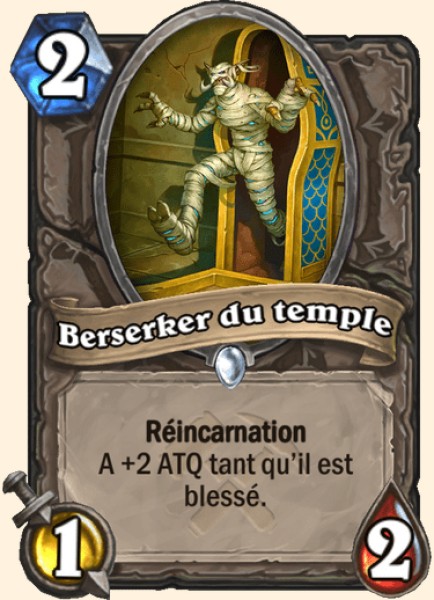 Berserker du temple carte Hearhstone
