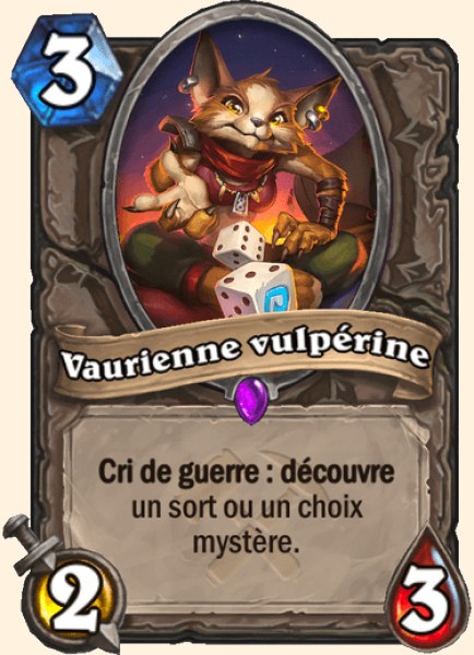 Vaurienne vulperine carte Hearhstone