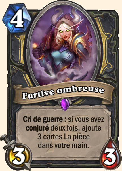 Furtive ombreuse carte Hearhstone