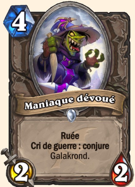 Maniaque devoue carte Hearhstone