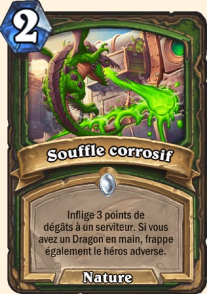 Souffle corrosif carte Hearhstone