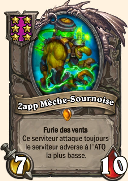 Zapp Meche-Sournoise carte Hearhstone