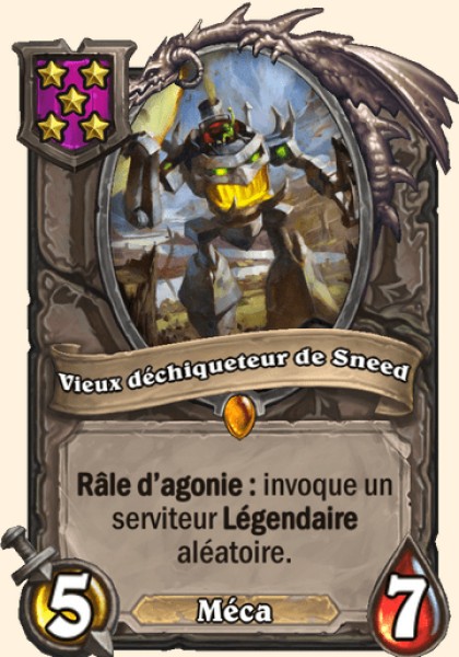 Vieux dechiqueteur de Sneed carte Hearhstone