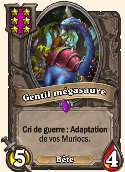 Gentil megasaure carte Hearhstone