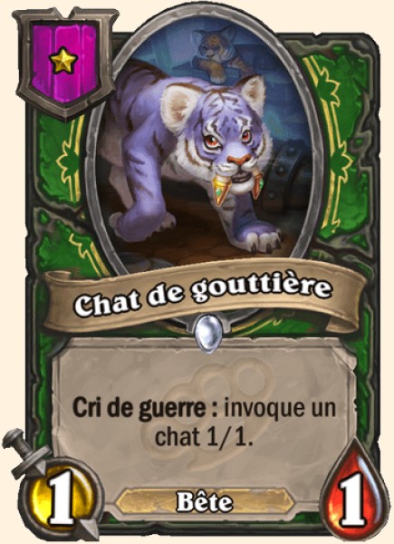 Chat de gouttiere carte Hearhstone