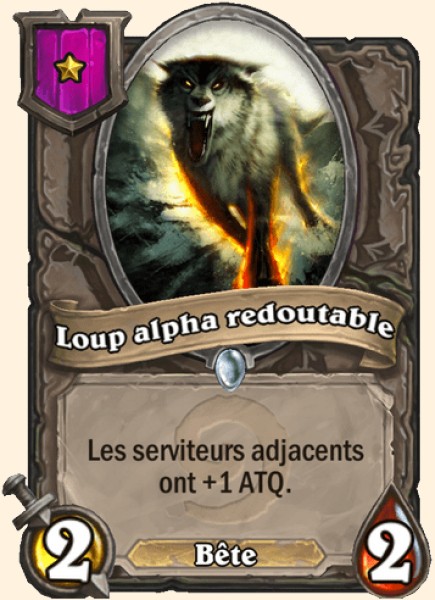 Loup alpha redoutable carte Hearhstone