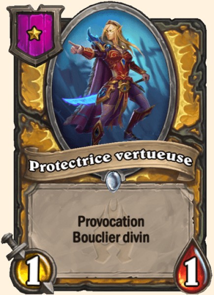 Protectrice vertueuse carte Hearhstone