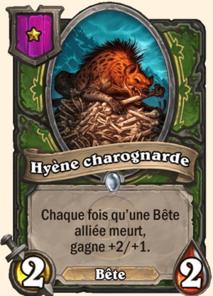 Hyene charognarde carte Hearhstone