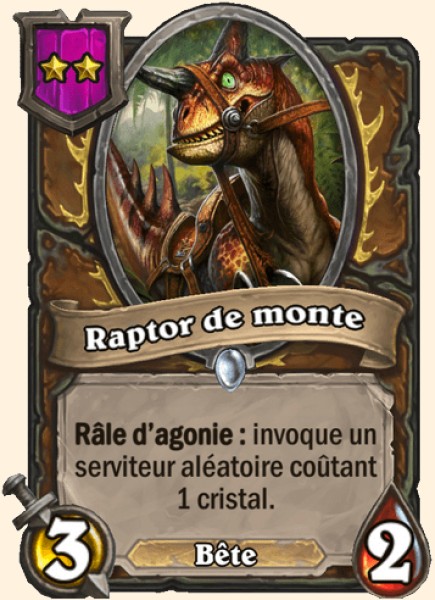 Raptor de monte carte Hearhstone