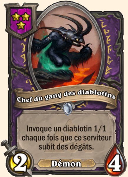 Chef du gang des diablotins carte Hearhstone