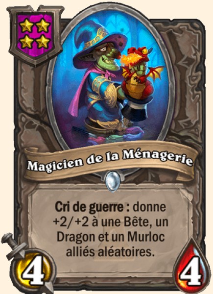 Magicien de la Menagerie carte Hearhstone
