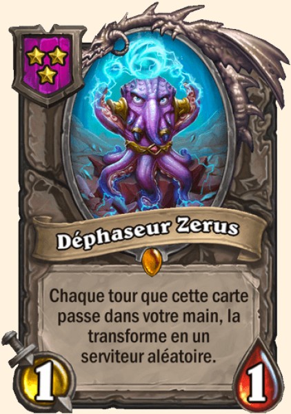 Dephaseur Zerus carte Hearhstone