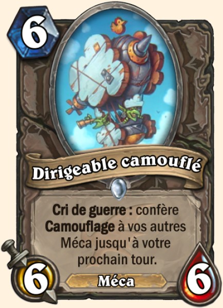 Dirigeable camoufle carte Hearhstone