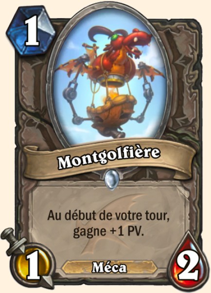 Ballon d'air chaud carte Hearhstone