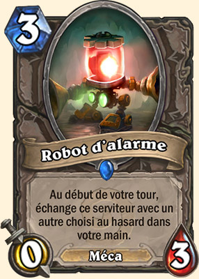 Robot d'alarme carte Hearthstone