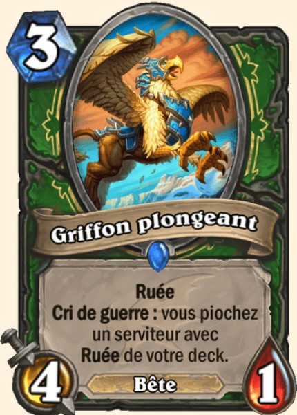 Gryphon plongeant carte Hearhstone