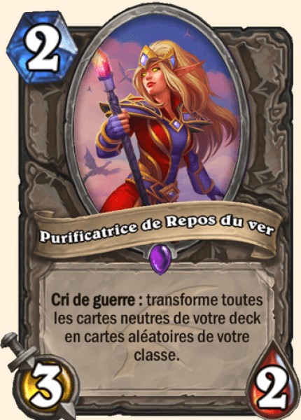 Purificatrice du Repos du ver carte Hearhstone
