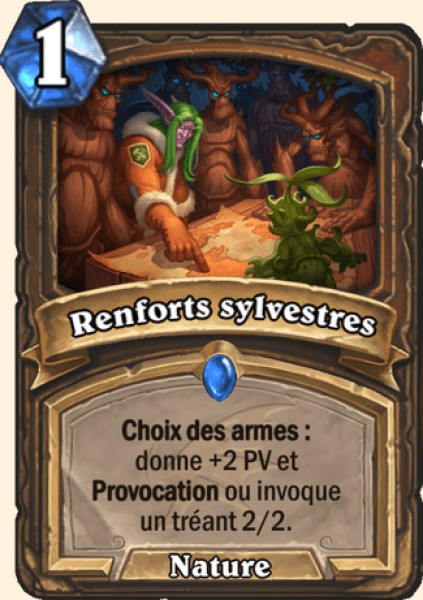 Renforts sylvestres carte Hearhstone