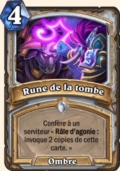Rune de la tombe carte Hearhstone