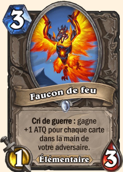 Faucon de feu carte Hearhstone