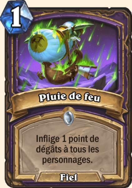 Pluie de feu carte Hearhstone