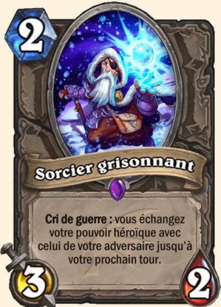 Sorcier grisonnant carte Hearhstone