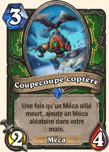 Coupecoupe coptere carte Hearhstone
