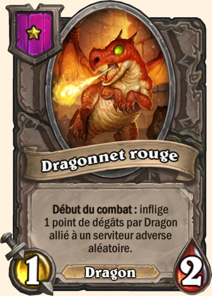 Dragonnet rouge carte Hearhstone
