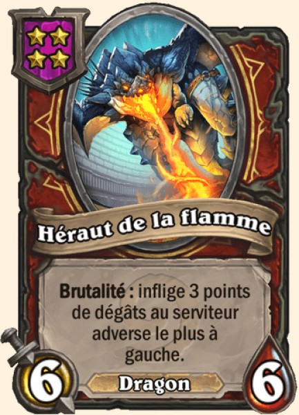 Heraut de la flamme carte Hearhstone
