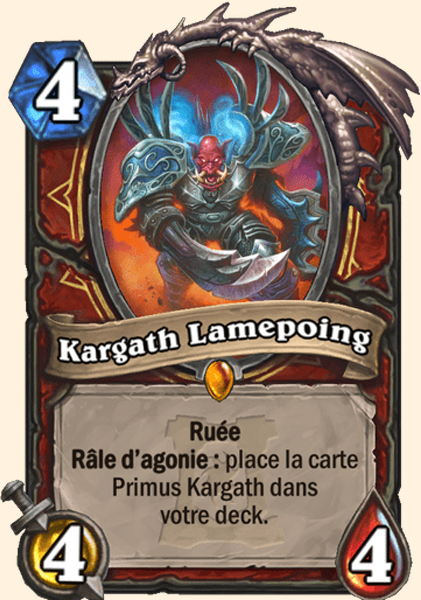Kargath Lamepoing carte Hearhstone