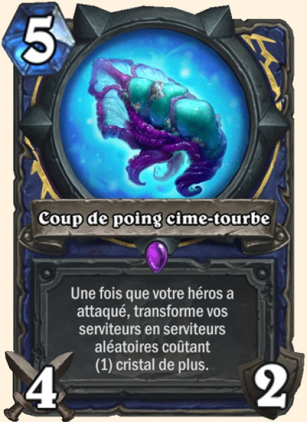 Coup de poing cime-tourbe carte Hearhstone