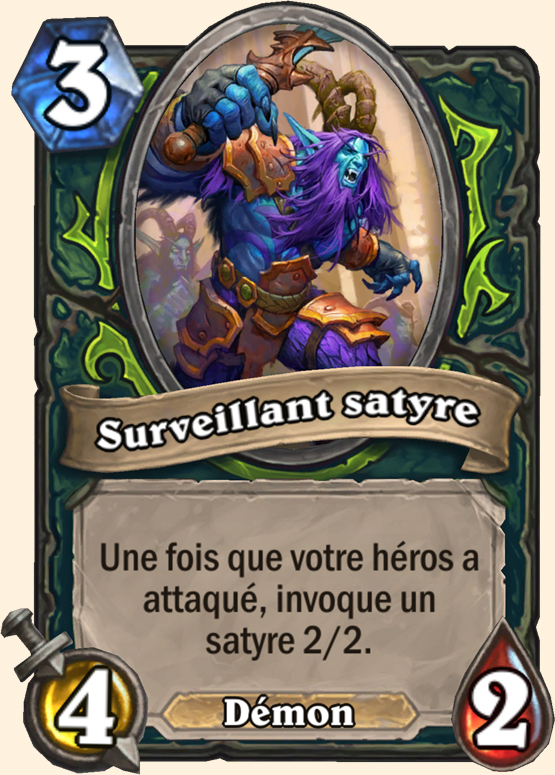 Surveillant satyre carte Hearhstone