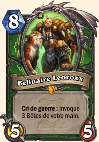 Maitre des betes Leoroxx carte Hearhstone