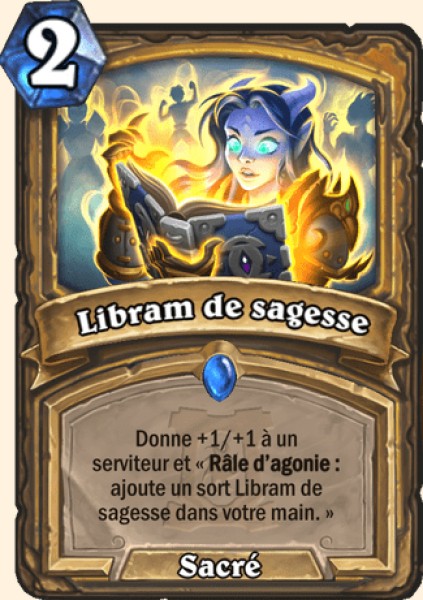 Libram de sagesse carte Hearhstone