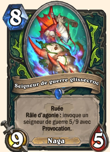 Seigneur de guerre de Glissecroc carte Hearhstone