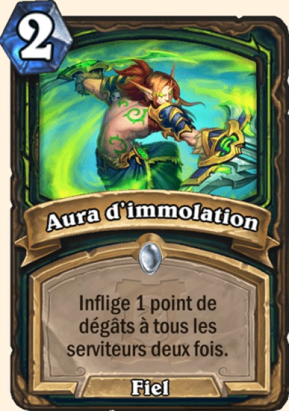 Aura d'immolation carte Hearhstone
