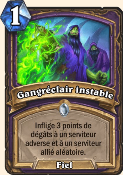Gangreclair instable carte Hearhstone
