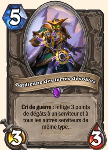 Gardienne des terres desolees carte Hearhstone