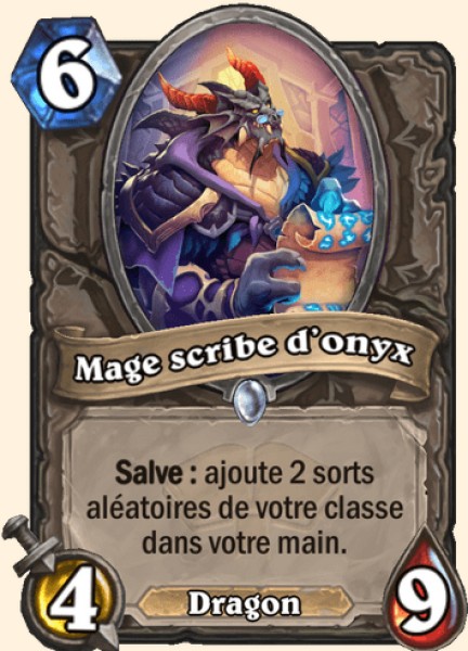 Mage scribe d'onyx carte Hearhstone