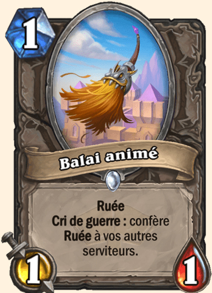 Balai magique carte Hearhstone