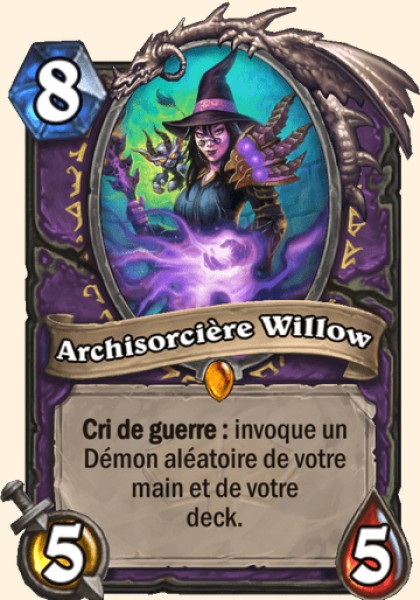 Willow la sorciere carte Hearhstone