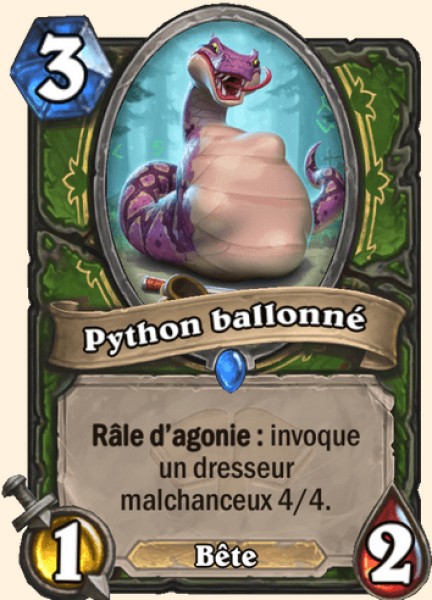 Python ballonne carte Hearhstone