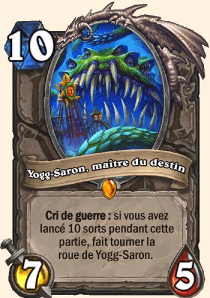 Yogg-Saron, maitre du destin carte Hearhstone