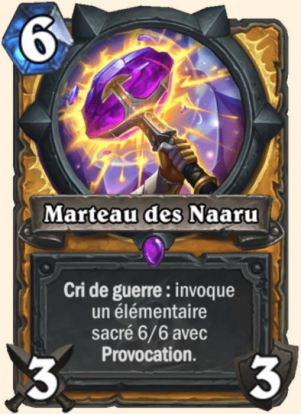 Marteau des Naaru carte Hearhstone