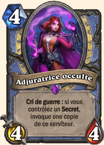 Adjuratrice occulte carte Hearhstone