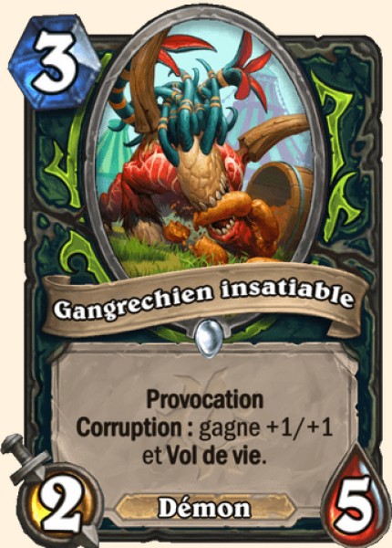 Gangrechien insatiable carte Hearhstone