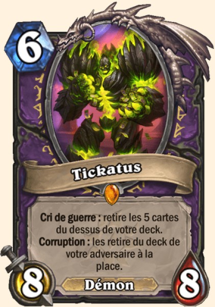 Tickatus carte Hearhstone