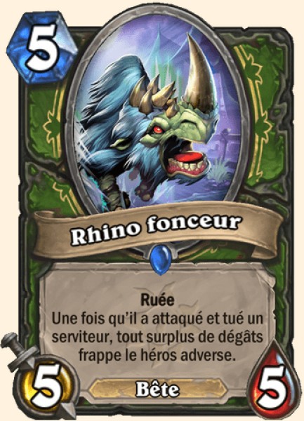Pietinement de rhinoceros carte Hearhstone